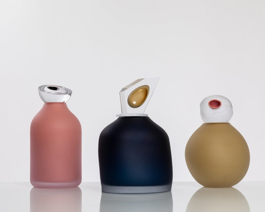 "Orb" Small Beige Glass Keepsake Urn - Modern Memorials