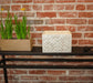 “Weaved” White Horn Inlay Cremation Urn - Modern Memorials